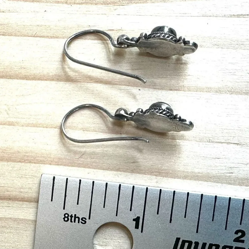 Sterling Silver Gray Hematite Artisan Earrings